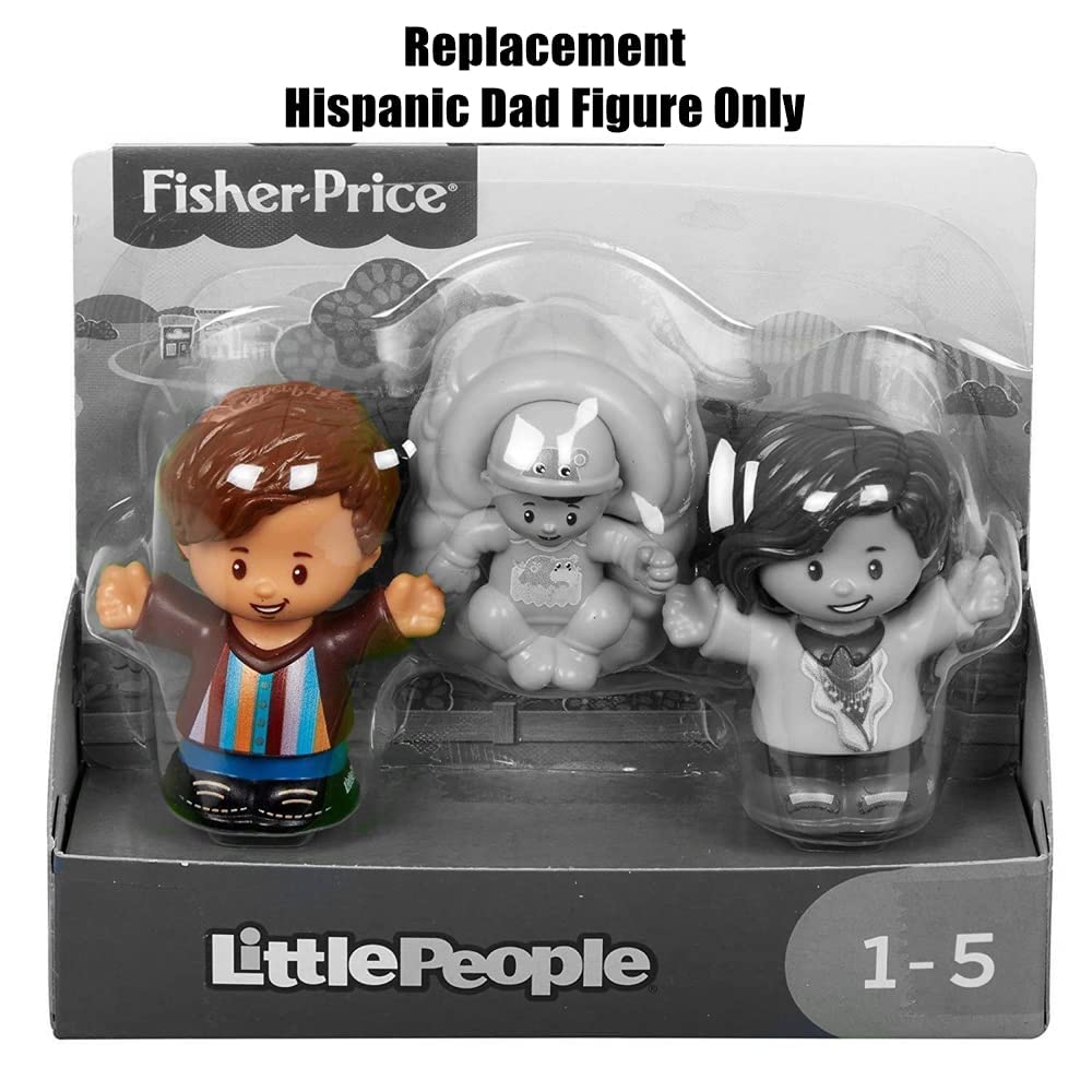 Replacement Part for Fisher-Price Little People Big Helpers Family - FTL14 ~ Replacement Hispanic Dad Figure ~ Brown Hair