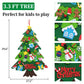 YUEWO Felt Christmas Tree Set, 3.3ft DIY Door Wall Hanging Christmas Tree with 32 PCS Detachable Ornaments, for Party Supplies Xmas Gifts Home New