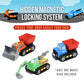 Popular Playthings Magnetic Build-A-Truck Set, Construction Vehicles for Kids Creative Truck Play, Gifts for Toddlers Ages 2 & Up - 4 Pieces
