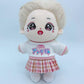niannyyhouse 15cm 20cm Plush Doll Clothes T-Shirt Skirt Socks 6in 8in Stuffed Plush Toy Dress Up (Pink-20cm)