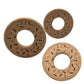 Organic Wooden Donuts Natural Handmade Unfinished Beech Wooden Animal Shape Pattern DIY Home Decoration Crafts Accessory (Donuts)