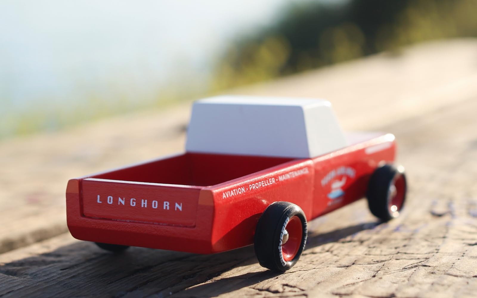 Candylab Toys - Americana Collection - Longhorn Red - Premium Handcrafted Wooden Car Toy