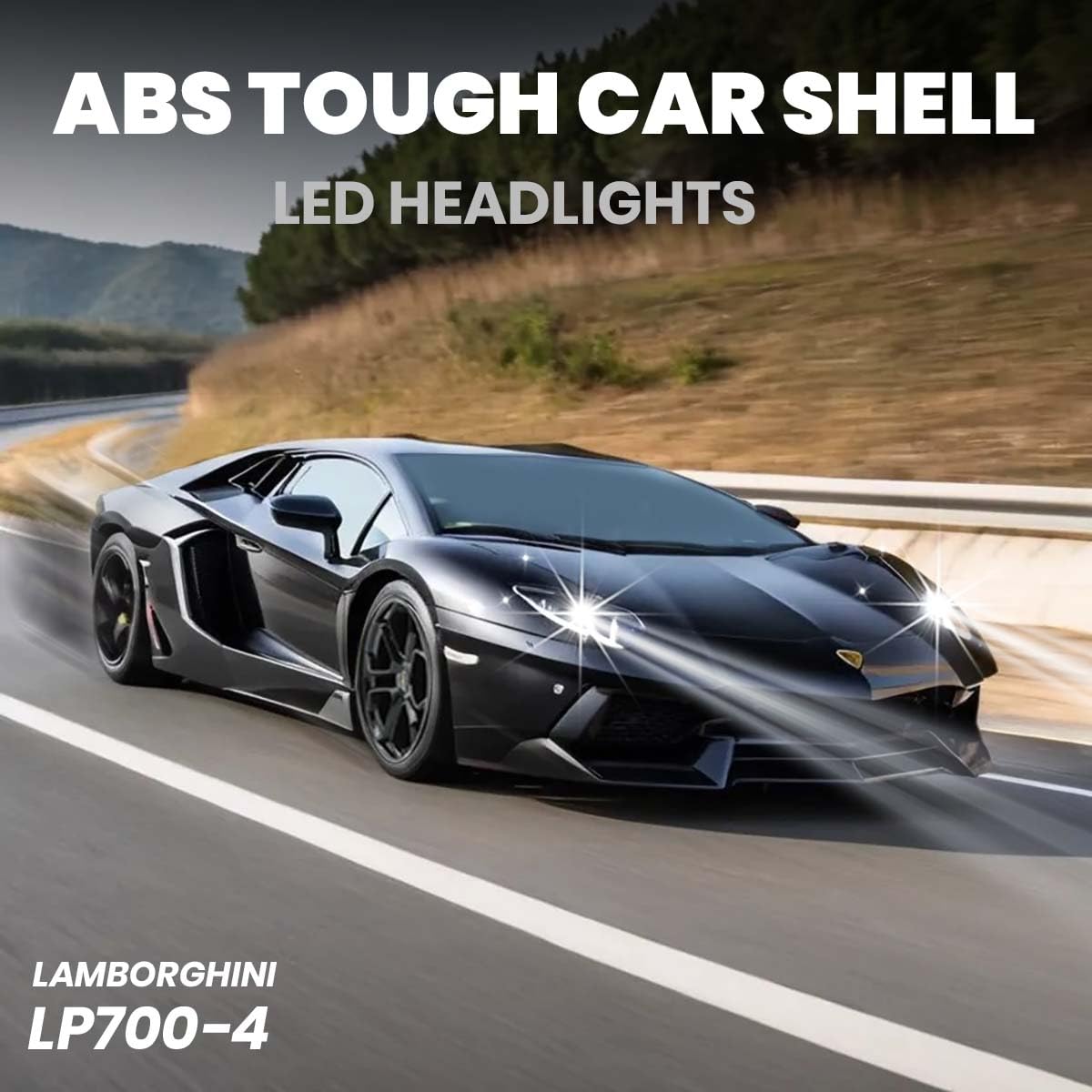 Lamborghini Remote Control Car, licenced RC Car for kids, Matte Black