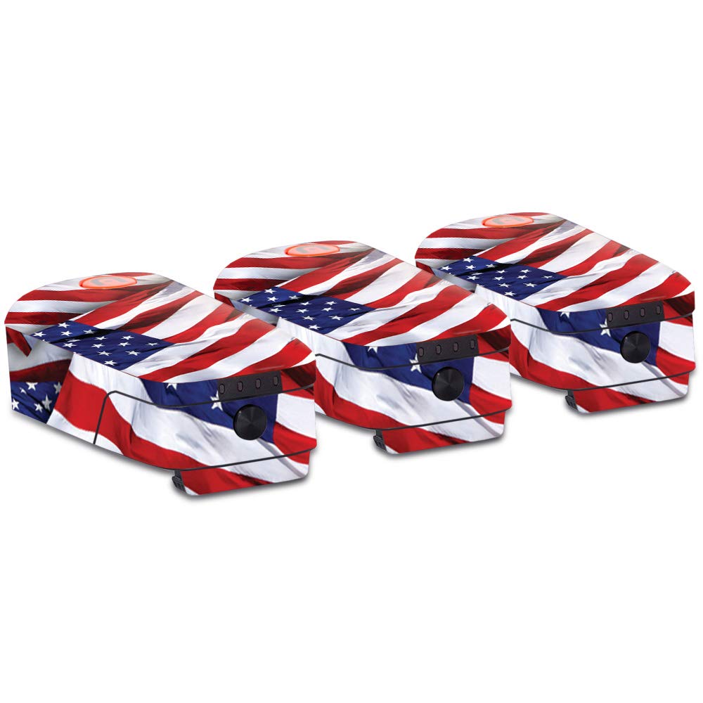 MightySkins Skin Compatible with Autel Robotics Evo Battery 3-Pack - Patriot | Protective, Durable, and Unique Vinyl Decal wrap Cover | Easy to Apply