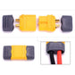 Yiqigou 2 Pairs Amass XT60 Plug Male Female Connector Adapter with Sheath Housing with 5.9inch 12AWG Silicone Wire for RC Lipo Battery FPV Racing