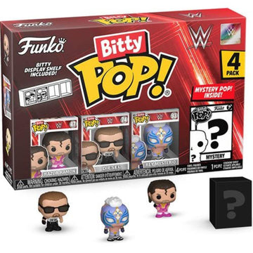 Funko Bitty POP! WWE - 4 Pack - Razor Ramon, Bitty POP! Diesel, Bitty POP! Rey Mysterio®, and a Mystery Bitty POP! Figure and A Surprise Mystery Mini