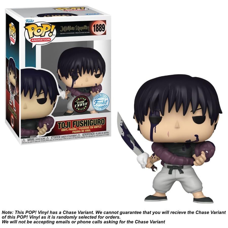 Figurine Funko Pop Animation Jujutsu Kaisen Toji Fushiguro with Chase Modèle aléatoire