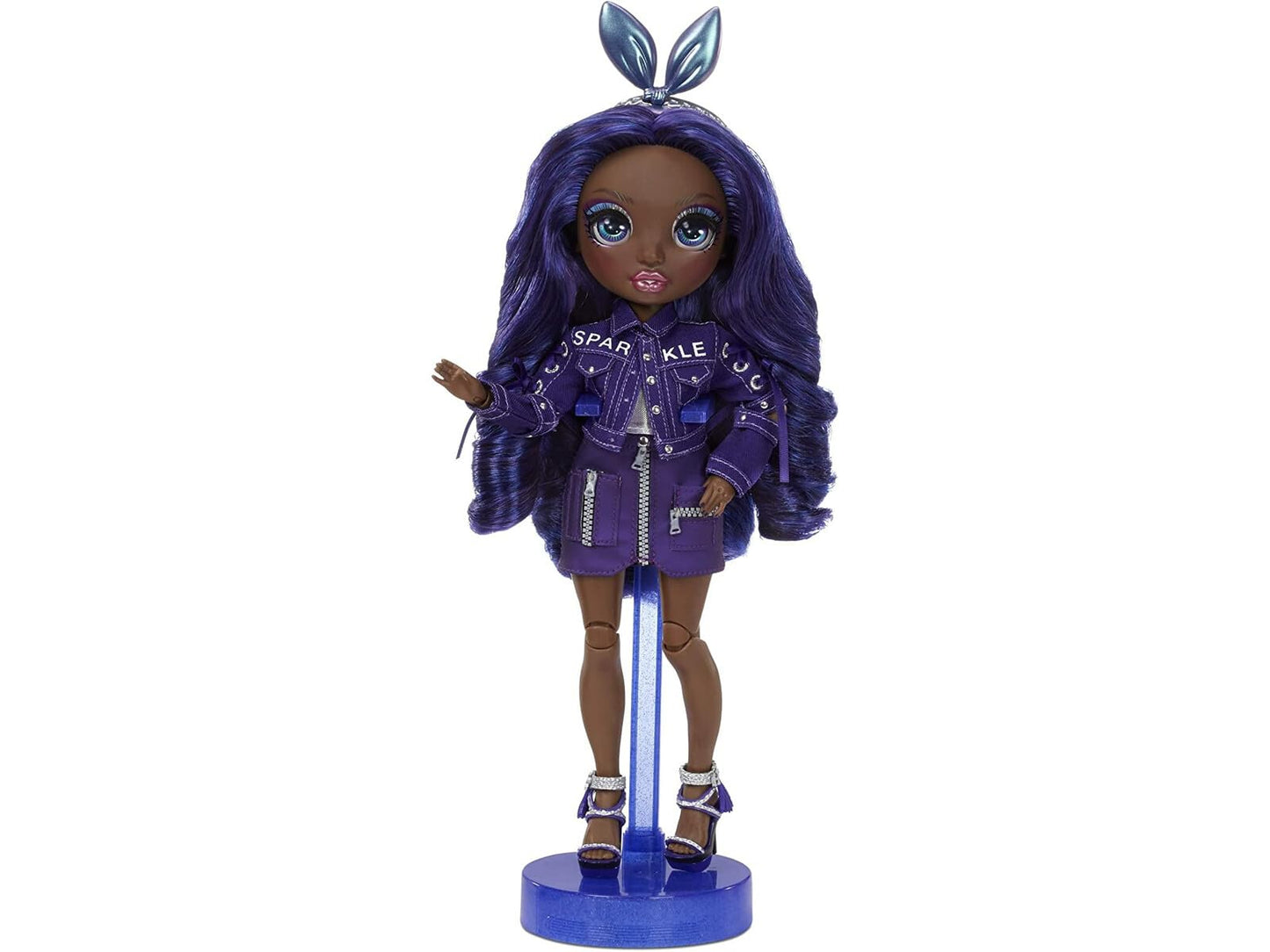Rainbow High Krystal Bailey - Indigo (Dark Purple) Fashion Doll with 2 Outfits to Mix & Match and Doll Accessories, and Toy for Kids 6-12 Years Old