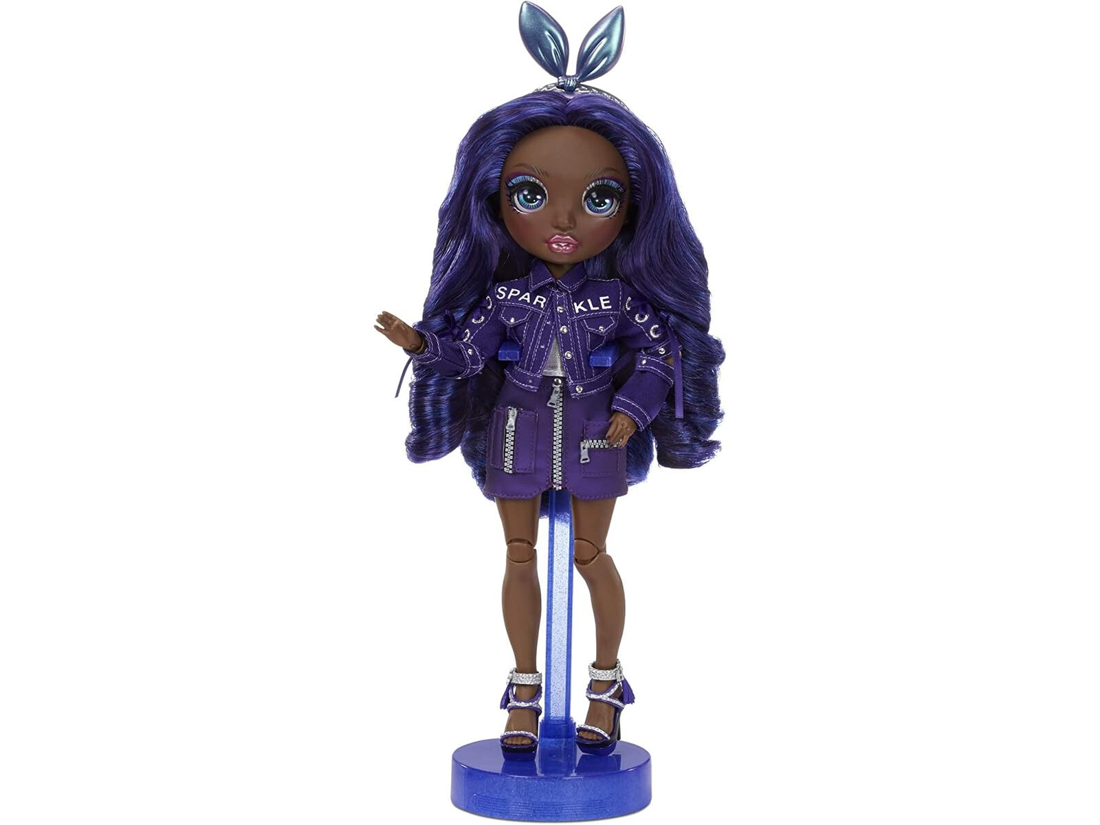 Rainbow High Krystal Bailey - Indigo (Dark Purple) Fashion Doll with 2 Outfits to Mix & Match and Doll Accessories, and Toy for Kids 6-12 Years Old