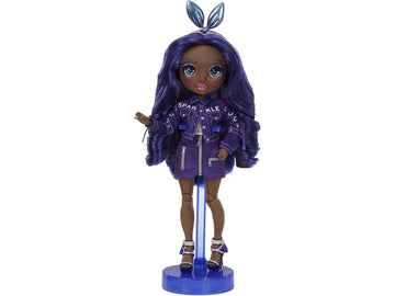Rainbow High Krystal Bailey - Indigo (Dark Purple) Fashion Doll with 2 Outfits to Mix & Match and Doll Accessories, and Toy for Kids 6-12 Years Old
