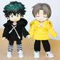 XiDonDon Doll Clothes Sports Hoodie for Ob11, GSC, YMY, BODY9, Molly, 1/12 BJD Doll Toys Accessories (Yellow)