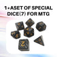 Partypda MTG Mat TCG DND Playmat with Storage Bag & 7 Dice | Waterproof Non-Slip Surface | Premium Edge-Locking Design | Play Mat with Zones for Magic