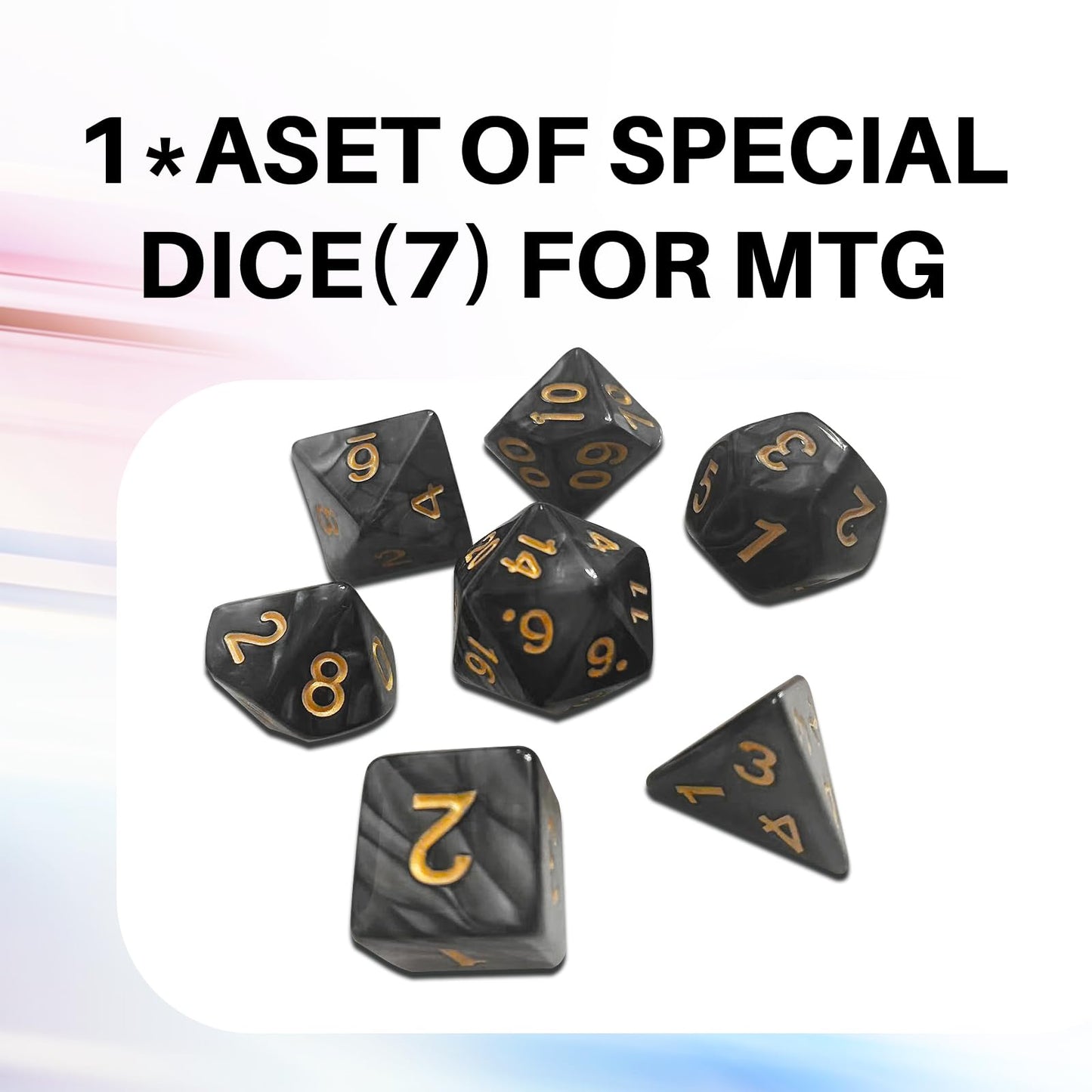 Partypda MTG Mat TCG DND Playmat with Storage Bag & 7 Dice | Waterproof Non-Slip Surface | Premium Edge-Locking Design | Play Mat with Zones for Magic