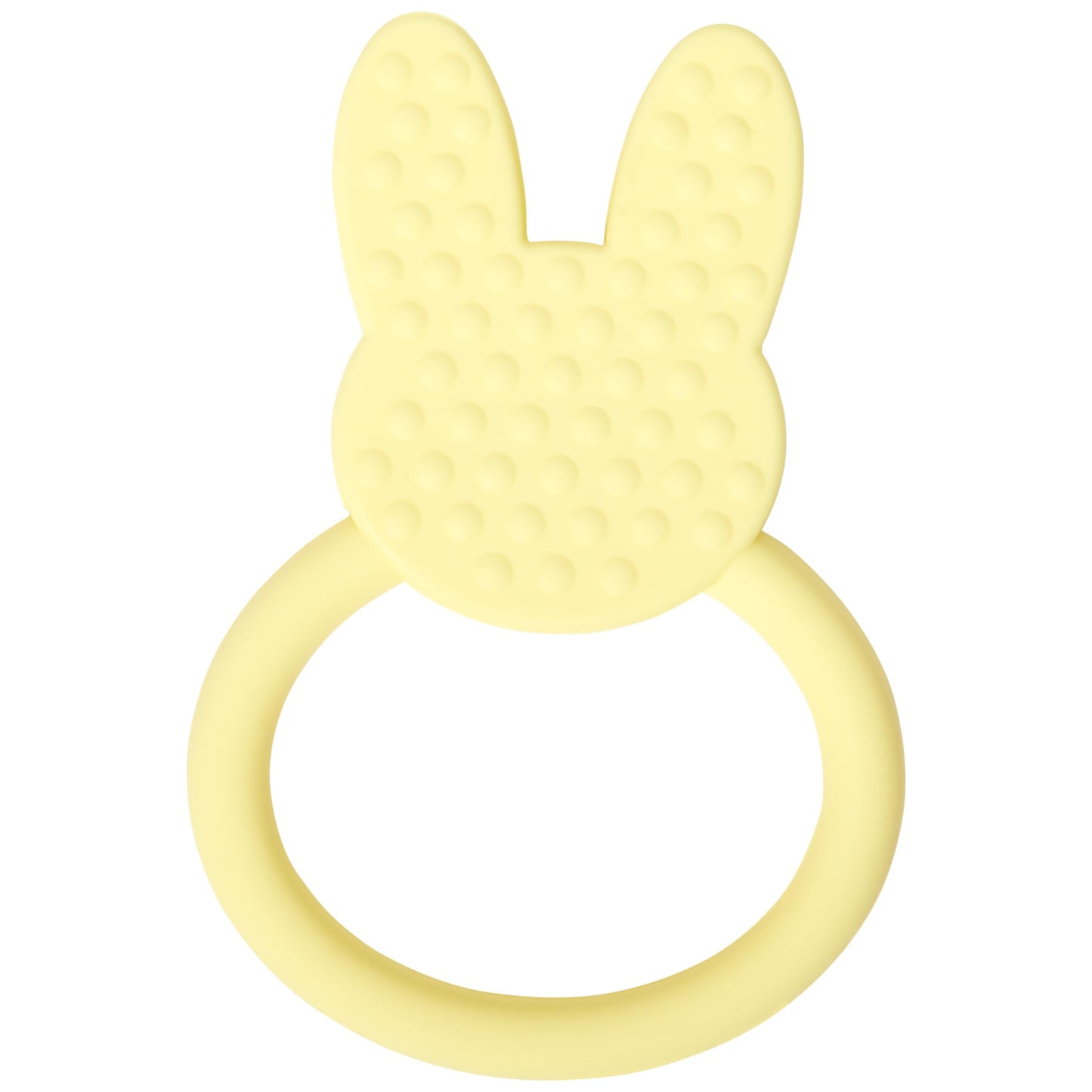 C.R. Gibson 100% Food Grade Silicone Bunny Baby Teether for Infants, 2.75" x 4.25", Multicolor