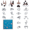 Brain Teaser Puzzle Wooden Threading Rope Loop Puzzle Luban Lock Brain Teaser Game Adult Kids Toy Puzzles for Adults (16)