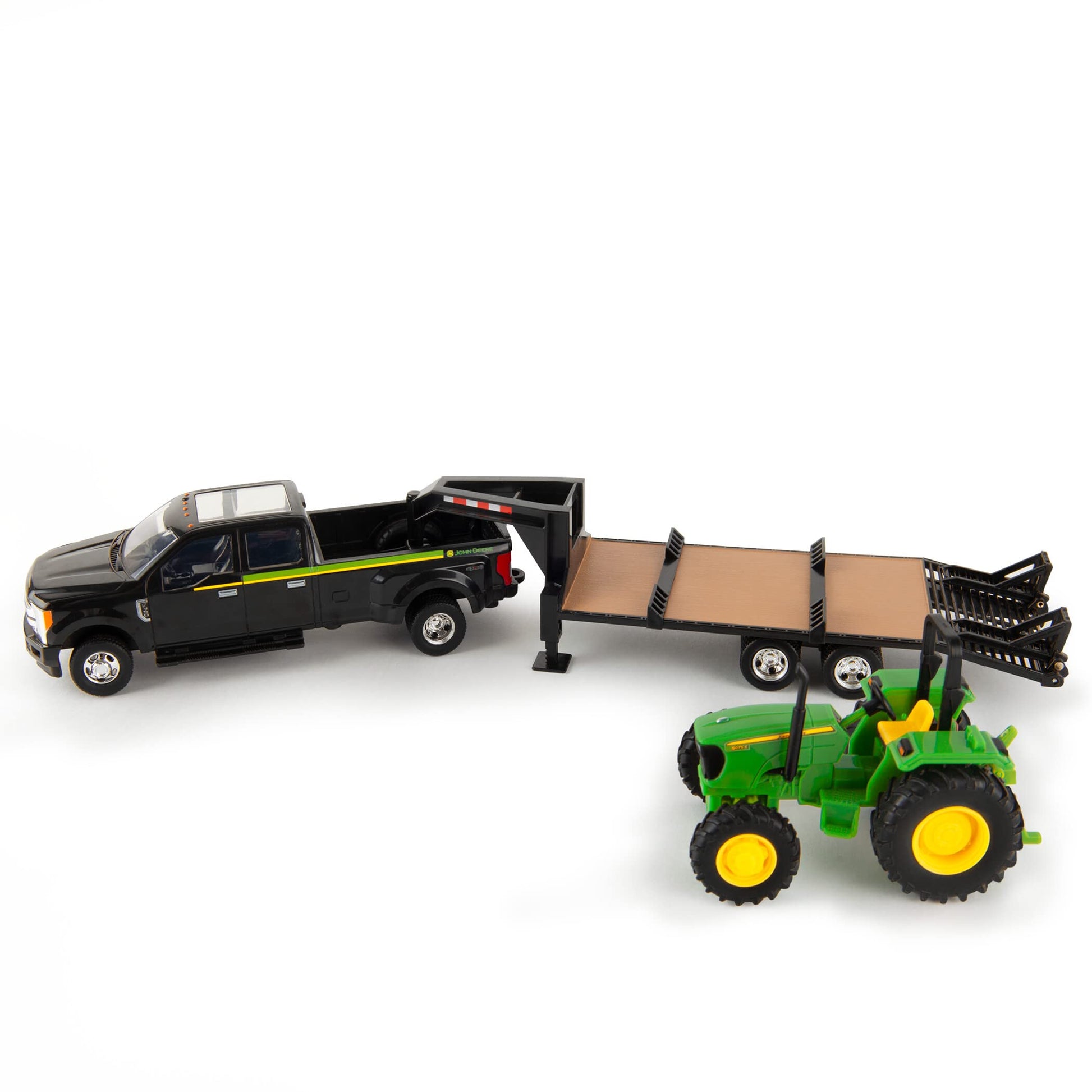 ERTL Ford F350 Pickup and Tractor Toy Set - 1:32 Scale - Includes John Deere Tractor Toy, Ford F350 Pickup Truck Toy and Gooseneck Trailer - 17.25 x