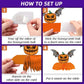 GLNystegal 9PCS Halloween Honeycomb Centerpieces for Tables Halloween 3D Table Decorations Pumpkin/Ghost/Cat/Skull for Birthday Party