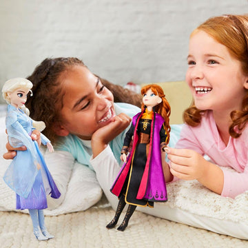 Disney Store Official Singing Doll Collection - Elsa - Fashion Doll with Satin Costume, Organza Cape, and Braided Hair - Disney Princess Toys for