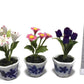 3pc Miniature Flower Clay Dollhouse Fairy Garden Mini Plant Trees Ceramic Paint Furniture Bundles Artificial Flowers Tiny Orchid #116