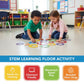 Gear Shaped Stem Floor Clings - 26 Pieces - Educational and Learning Activities for Kids