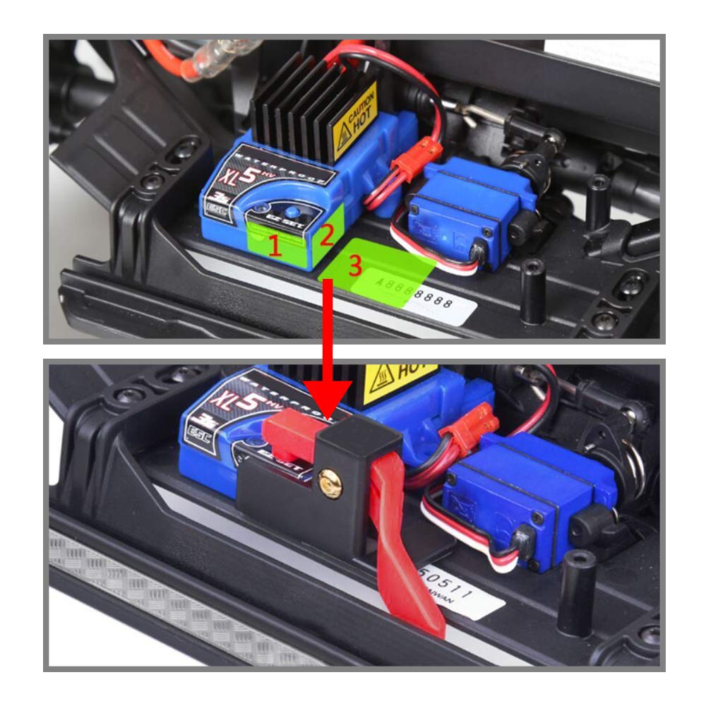ESC Easy Start Trigger Power Switch Kit for TRX4 1/10 RC Trail Crawler Truck Accessory