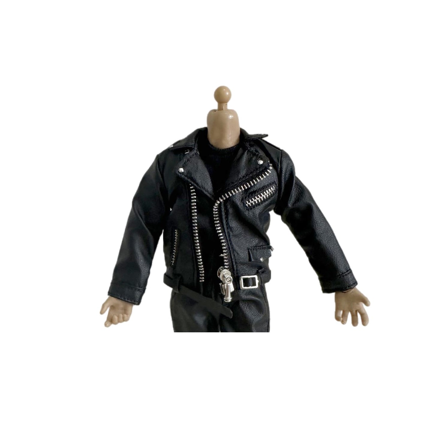 1/12 Action Figure Clothes,Leather Jacket for 6 inch Male Action Figures,1:12 sacle Miniature Doll Clothing (Leather Jacket)