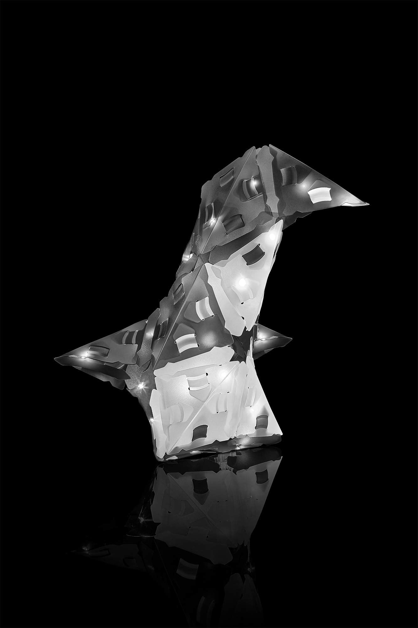 Creatto Glowing Panda & Monochrome Crew Light-Up 3D Puzzle Kit | Includes Creatto Puzzle Pieces to Make Your Own Illuminated Craft Creations | DIY