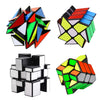 YJ Cube Set - 4-Pack, Includes 3x3 Fluctuation Angle & Mirror Puzzles, 2x3 Wheel & Square King Cubes