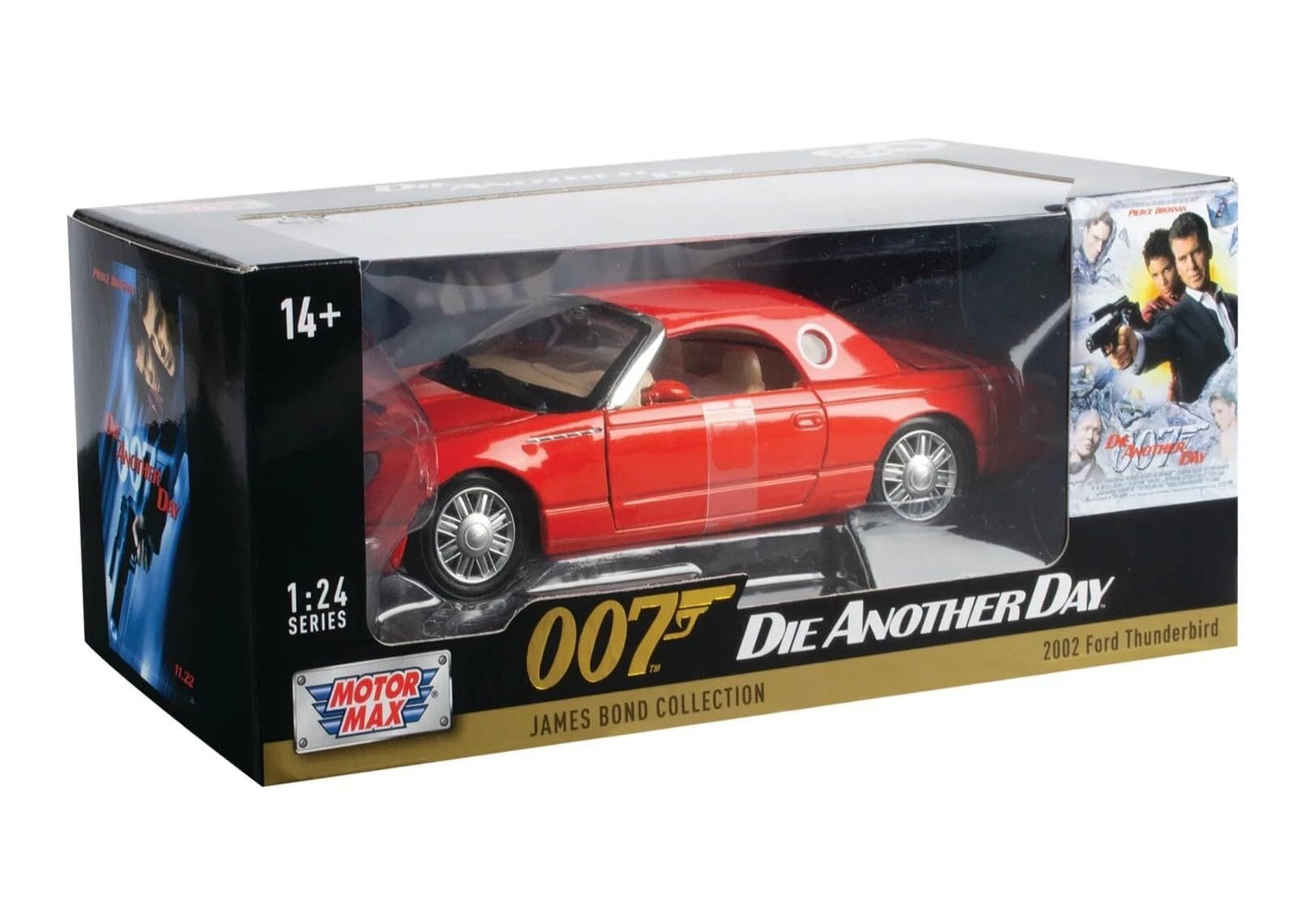 Motor Max 1:24 Scale Diecast Model Car Compatible with Ford Thunderbird from James Bond Die Another Day in Orange