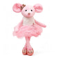WUFUVAP 15.5 Inch Ballerina Mouse Plush Cute Ballet Mouse Stuffed Animal Ballerina Dolls Soft Ballet Dance Recital Gifts for Girls
