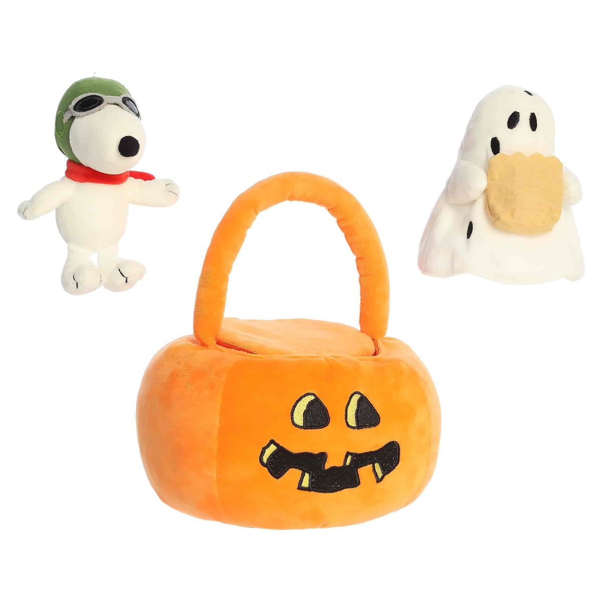 Aurora Peanuts 8" Peanuts Pumpkin Tote Spooky Plush