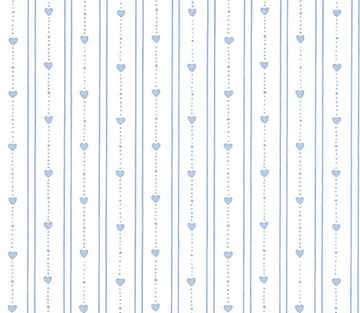 Dollhouse Miniature 3 Pack Wallpaper: Bearly Hearts, Lt Blue
