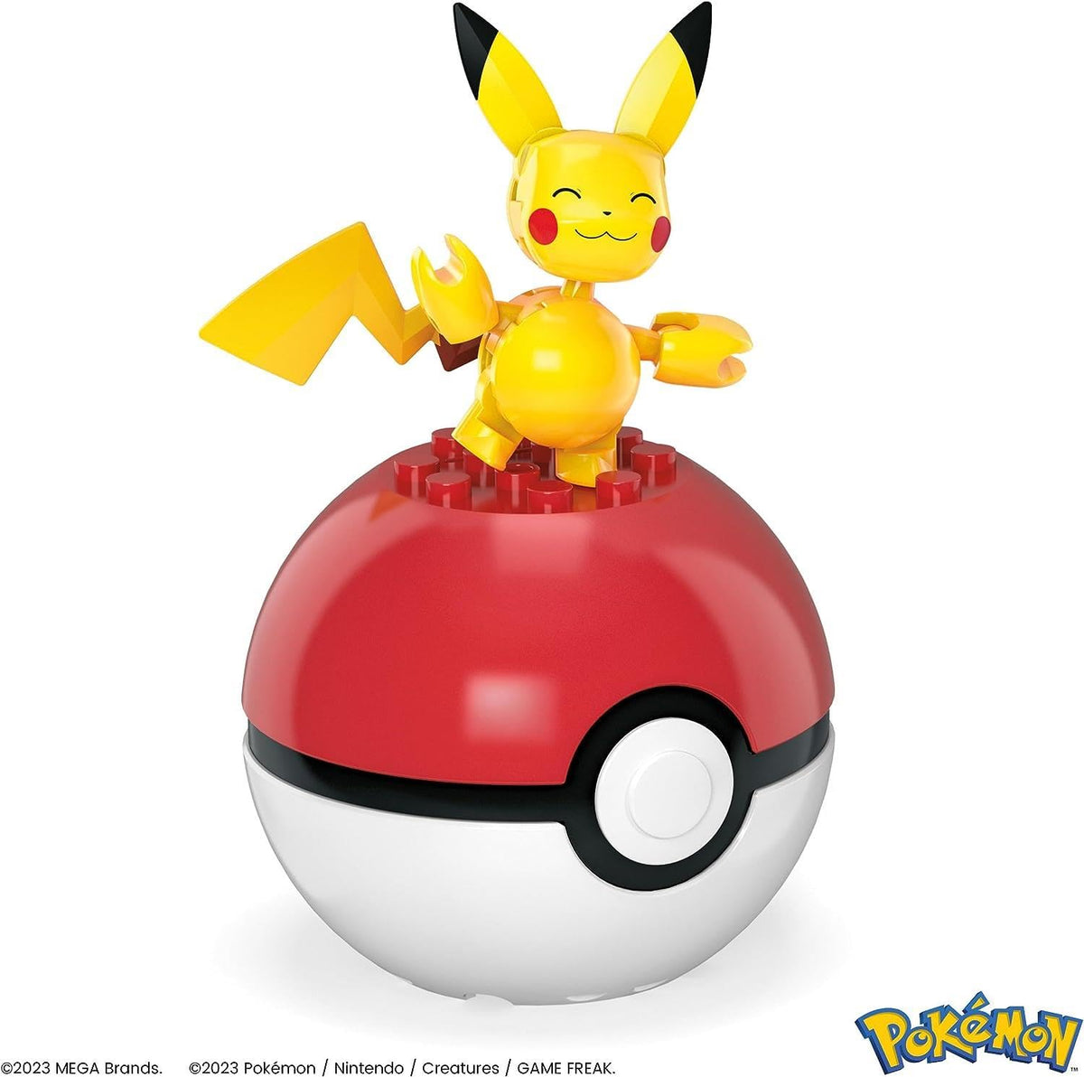 MEGA Pokemon Action Figure Building Toys for Kids, The 79-Piece Paldea Region Team, Pikachu Fuecoco Sprigatito and Quaxly, and 1 Pokemon Ball, HPX92