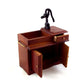 Dollhouse Walnut Victorian Sink Unit w Hand Pump Miniature Kitchen Furniture