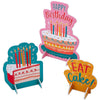 Fun Express Eat Cake Centerpieces - 3 Pc