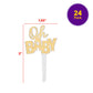 Oh Baby Cake Toppers, 24 Gold Cupcake Decorations, Cupcake Pics For Baby Shower, Birthday, Gender Reveal, Celebration - 24 Pack