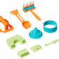 Amazon Basics 11 Piece Moldable Sensory Sand Toy Kit with Castle Molds and Tools, 3lbs Blue Color, for Kids Ages 3 and Up