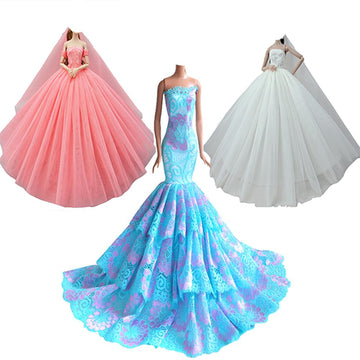 Lance Home 3Pcs Handmade Clothes Vintage Dress for 29cm Doll Wedding Noble Party Dresses Gown Outfit Costume Suit for 11.5 inch Dolls