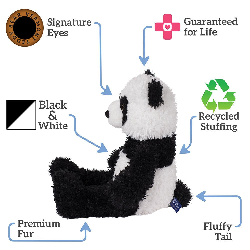 Vermont Teddy Bear 18" Panda Stuffed Animal | USA Bear Hospital Care