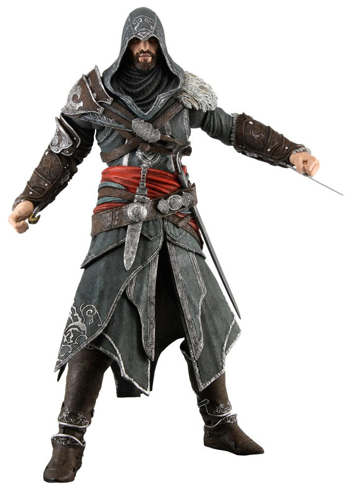 NECA Action Figure Ezio Auditore Da Firenze from Assassins Creed Revelations, 18cm, 7inch, Toy Figure with 35+ Articulation Points, Accessories