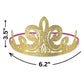 Disney Princess Glitter Paper Tiaras - 3.5" x 6.2" (Pack of 8) - Gold Paper Royalty Crown Accessory, Perfect for Kids Parties and Dress Up Fun