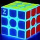 AMAZA 3x3 Fluorescent Speed Cube 3x3x3 Glow in Dark Luminous Speed Cube 3 by 3 Magic Cube Puzzle Toy Brain Teasers IQ Puzzles Game Toys for Children