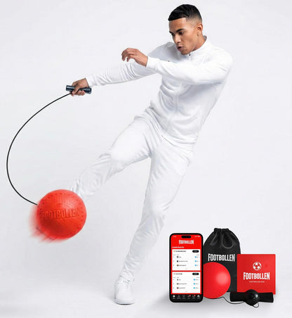 Footbollen Kick Ball - Interactive Soccer Training for Kids, Teens & Adults | Improve Foot-Eye Coordination, Agility & Ball Control