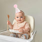 Kaniwati Girl 1/2 Birthday Party Crown, Pink half Hat,Half Birthday Embroidered Party Hat, Pink Girl Decoration (PINK-1/2-CXMZ)