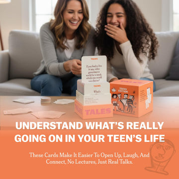 TALES 150 Conversation Cards, Teens Edition, Fun Family Games for Teens, Perfect for Dinners, Road Trips, Classrooms & Game Nights, Gifts