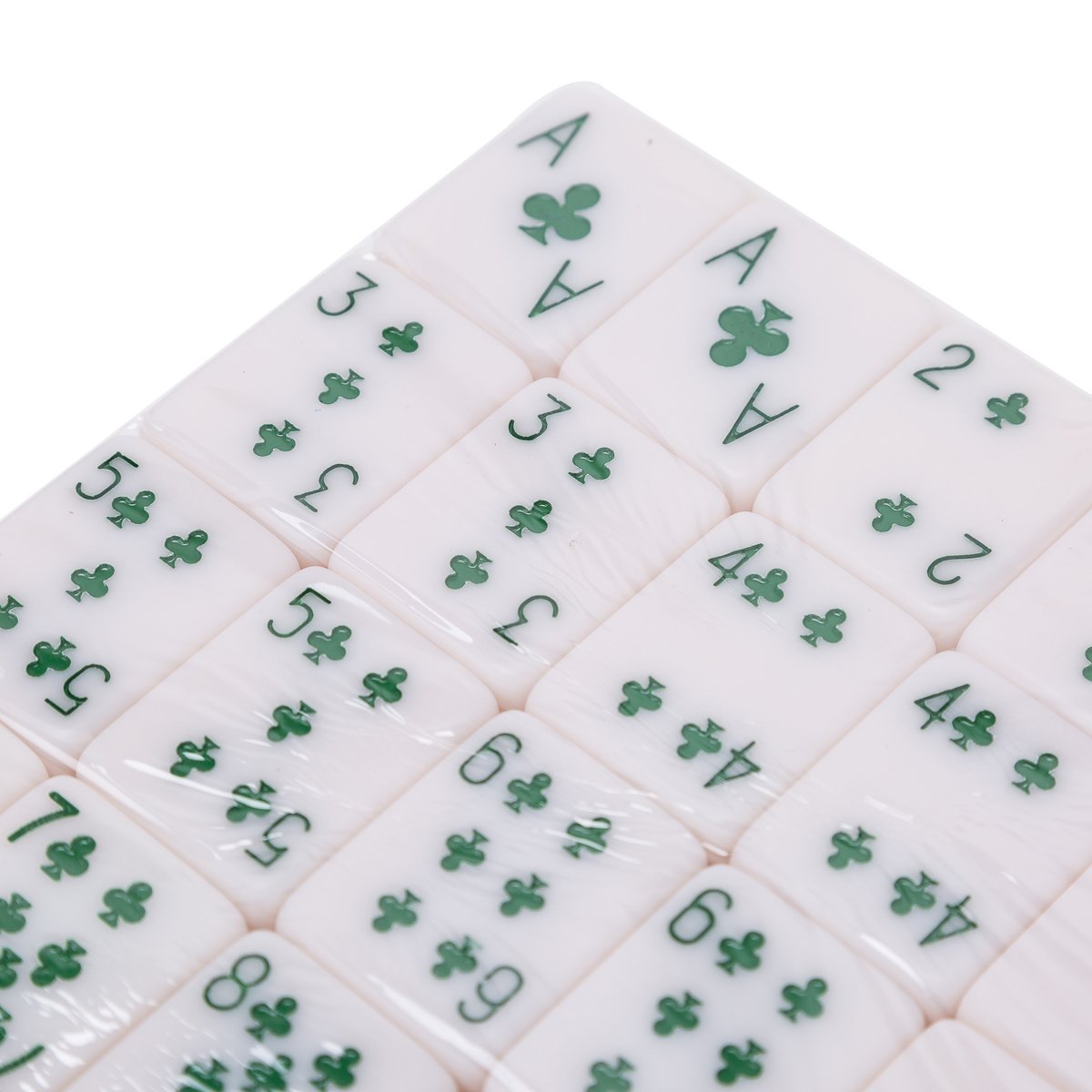 THY COLLECTIBLES Mahjong Tiles Poker Rummy Game Set 120 White Poker Tiles