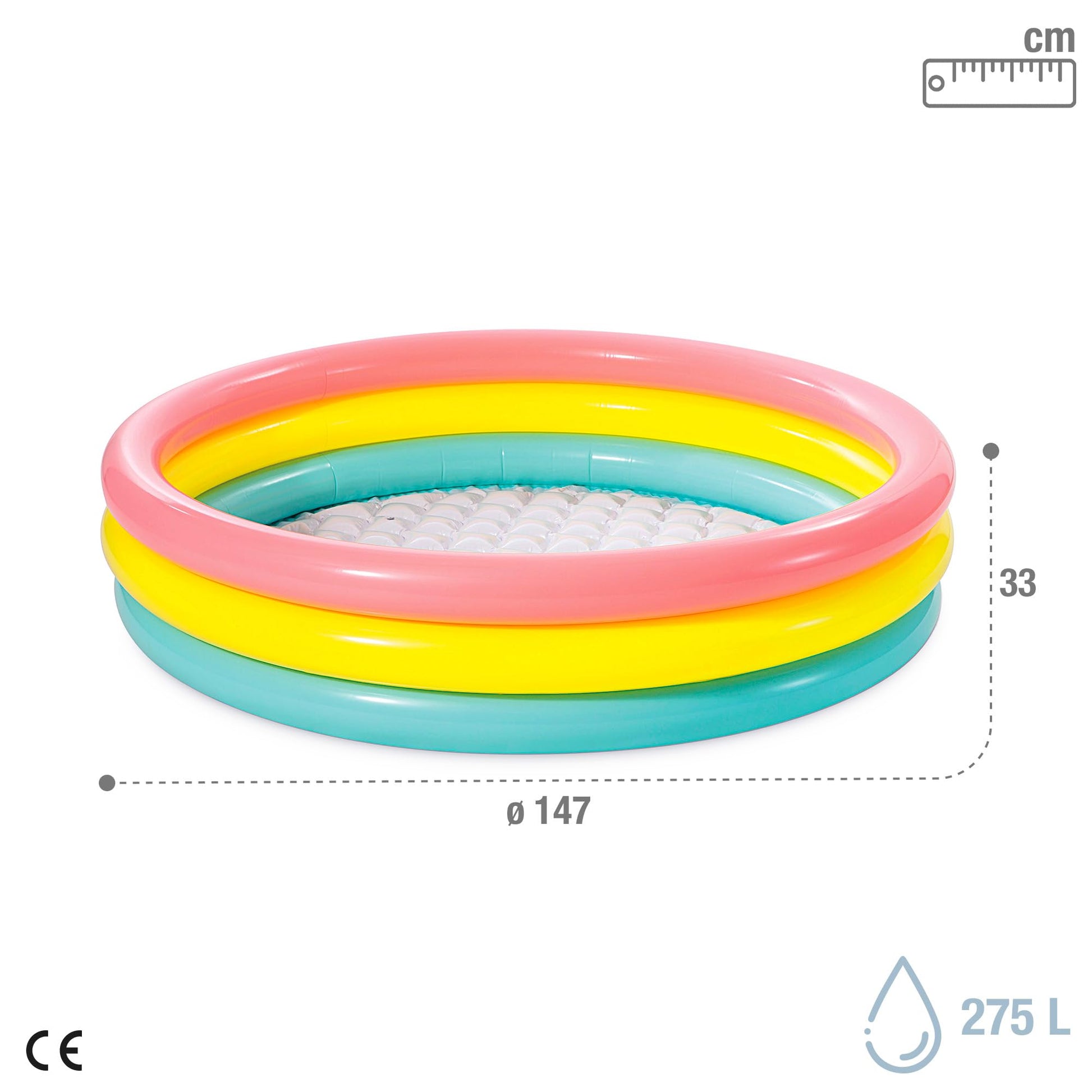 Intex Kiddie Pool - Kid's Summer Sunset Glow Design - 58" x 13"