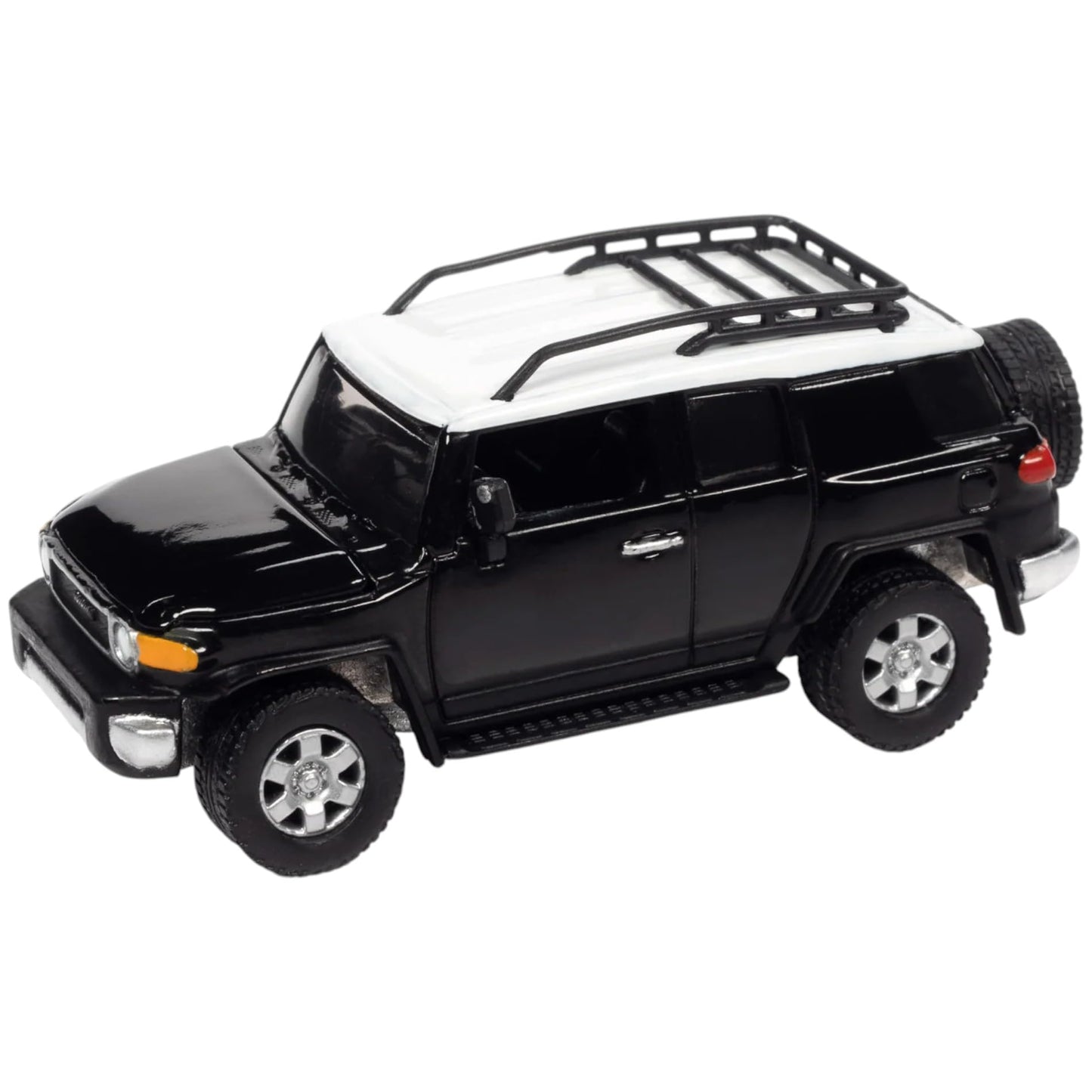 Johnny Lightning 2007 Toyota FJ Cruiser Black Diamond with White Top and Roofrack Classic Gold Collection Series Limited Edition 1/64 Diecast Model