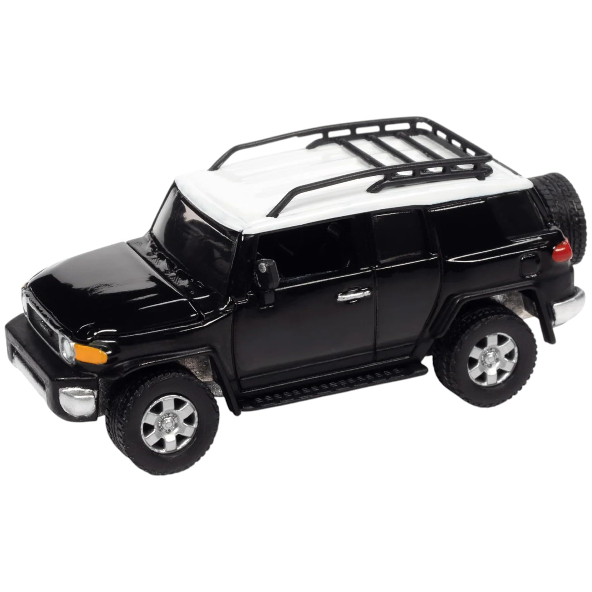 Johnny Lightning 2007 Toyota FJ Cruiser Black Diamond with White Top and Roofrack Classic Gold Collection Series Limited Edition 1/64 Diecast Model