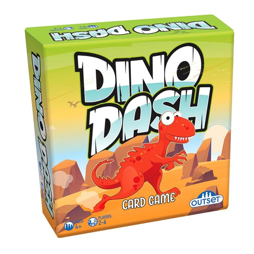 Outset Media Dino Dash Card Game - Matching Card Game for Kids Ages 4 and up